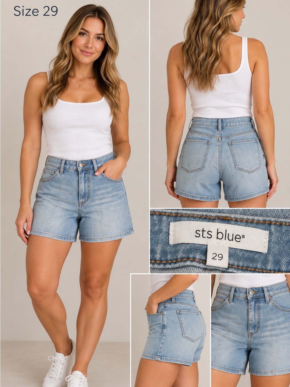 STS Blue Light Wash High-Rise Denim Shorts